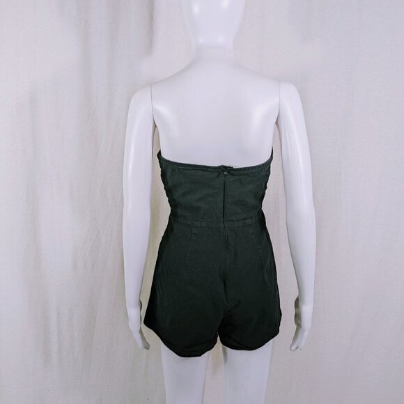 Urban Outfitters Black Cutout Strapless Romper Size Small - Picture 2 of 5
